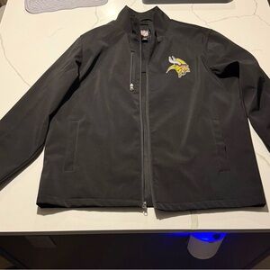 NFL Black Jacket with Embroidered Yellow and Purple Logo